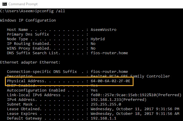 MAC Address Changer